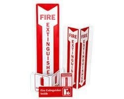 Stocked Fire Extinguisher Signs Various